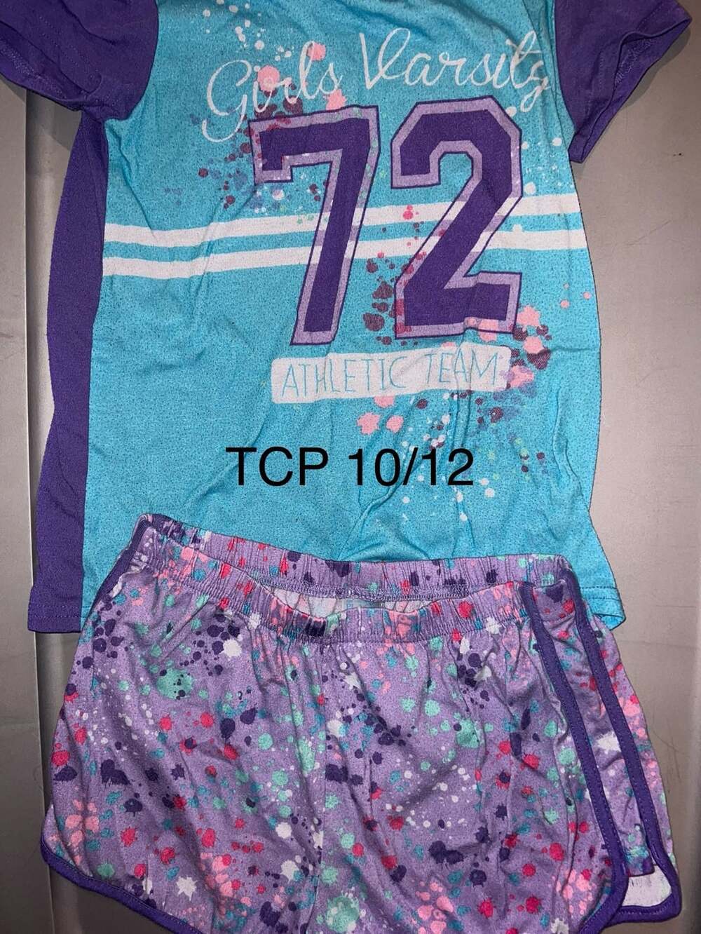 TCP Athletic Team Pajama Outfit Size 10/12 Blue and Purple